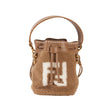 Fendi Mon Tresor Bucket Bag Tan Shearling