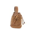 Fendi Mon Tresor Bucket Bag Tan Shearling