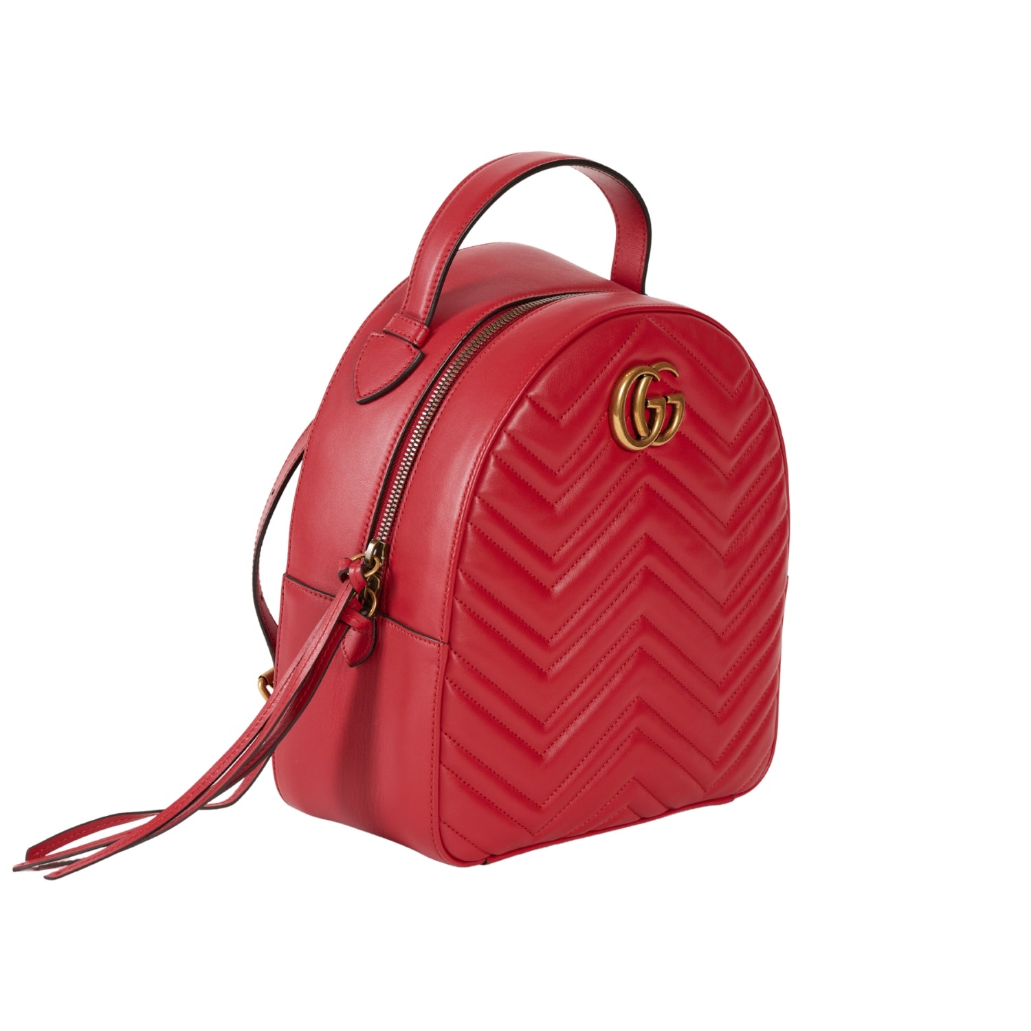 Gucci GG Marmont Leather Backpack Red
