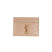YSL Cassandre Card Case Beige