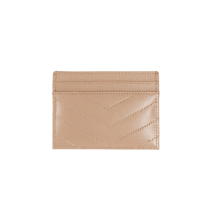 YSL Cassandre Card Case Beige