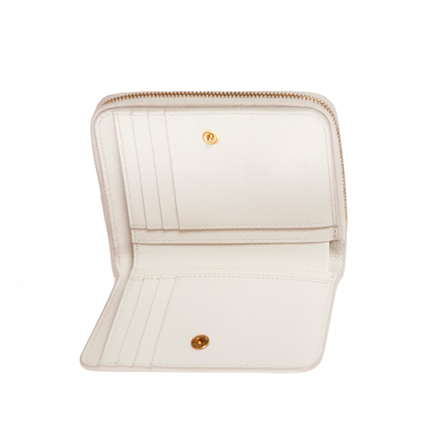 YSL Multi Color Leather Zip Around Wallet