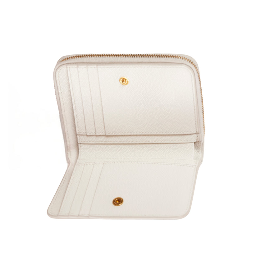 YSL Multi Color Leather Zip Around Wallet