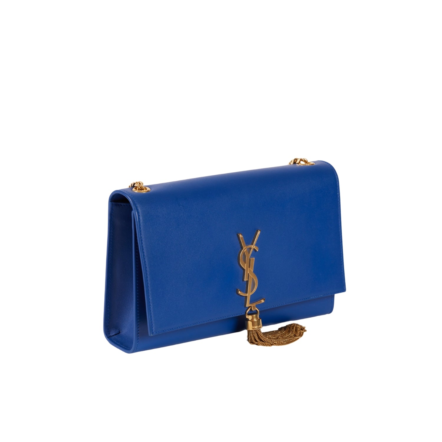 YSL Paris Classic Kate Leather Chain Shoulder Bag Blue