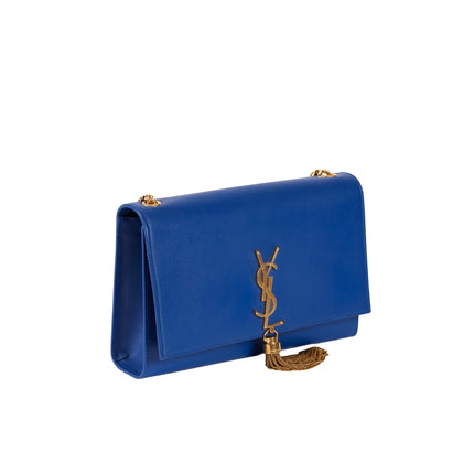 YSL Paris Classic Kate Leather Chain Shoulder Bag Blue