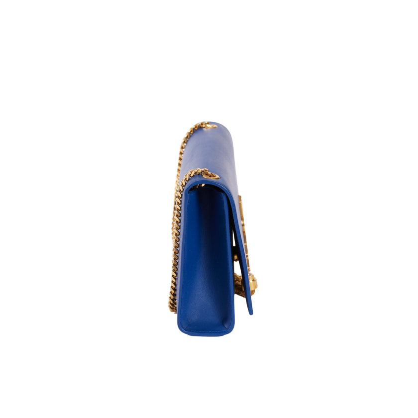 YSL Paris Classic Kate Leather Chain Shoulder Bag Blue