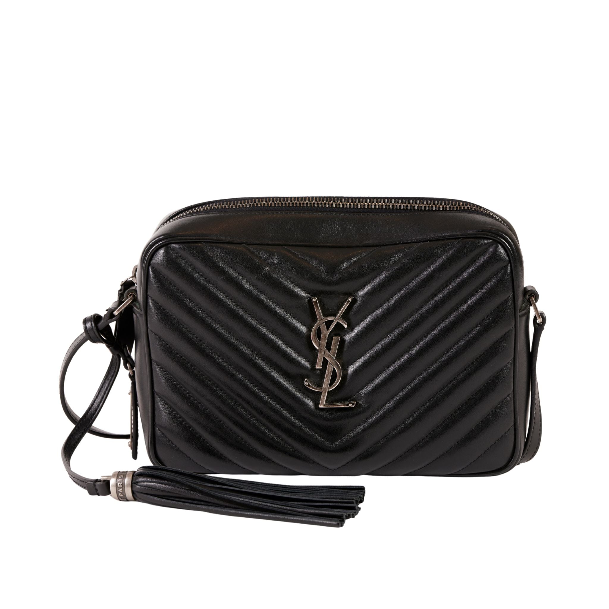 YSL Paris Lou Camera Shoulder Bag Black