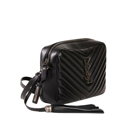 YSL Paris Lou Camera Shoulder Bag Black