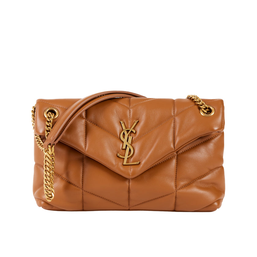 YSL Puffer Small Cognac