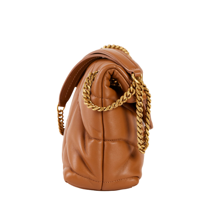 YSL Puffer Small Cognac