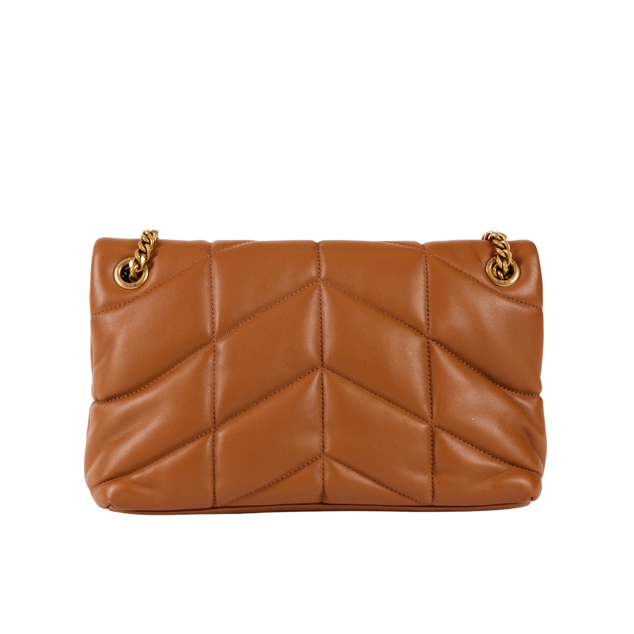 YSL Puffer Small Cognac