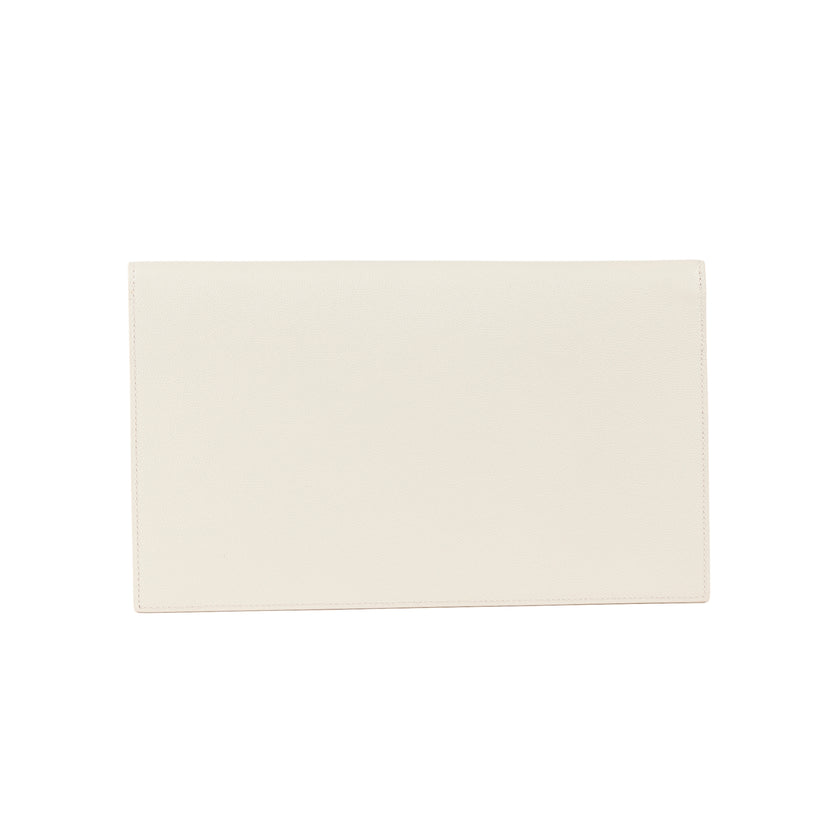 YSL Uptown Pouch Vintage Blanc